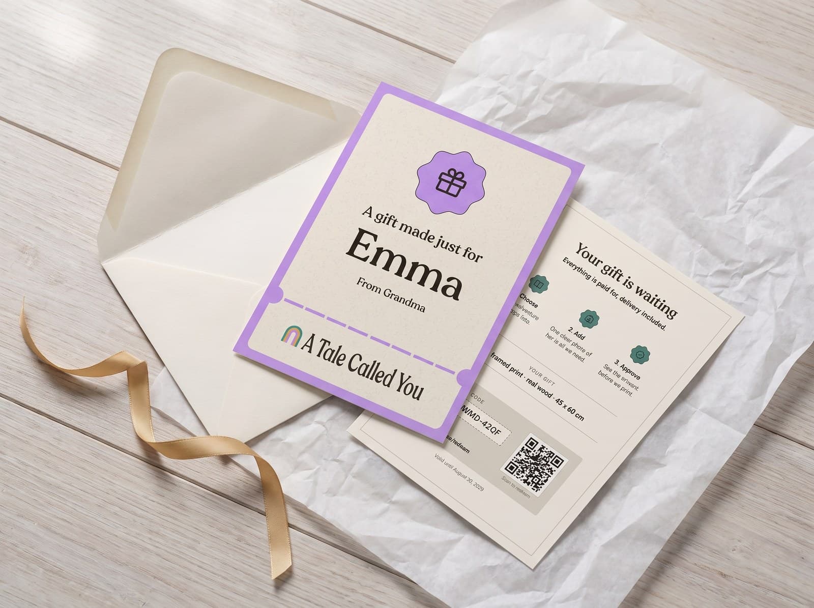 The digital gift card, just arrived in an inbox